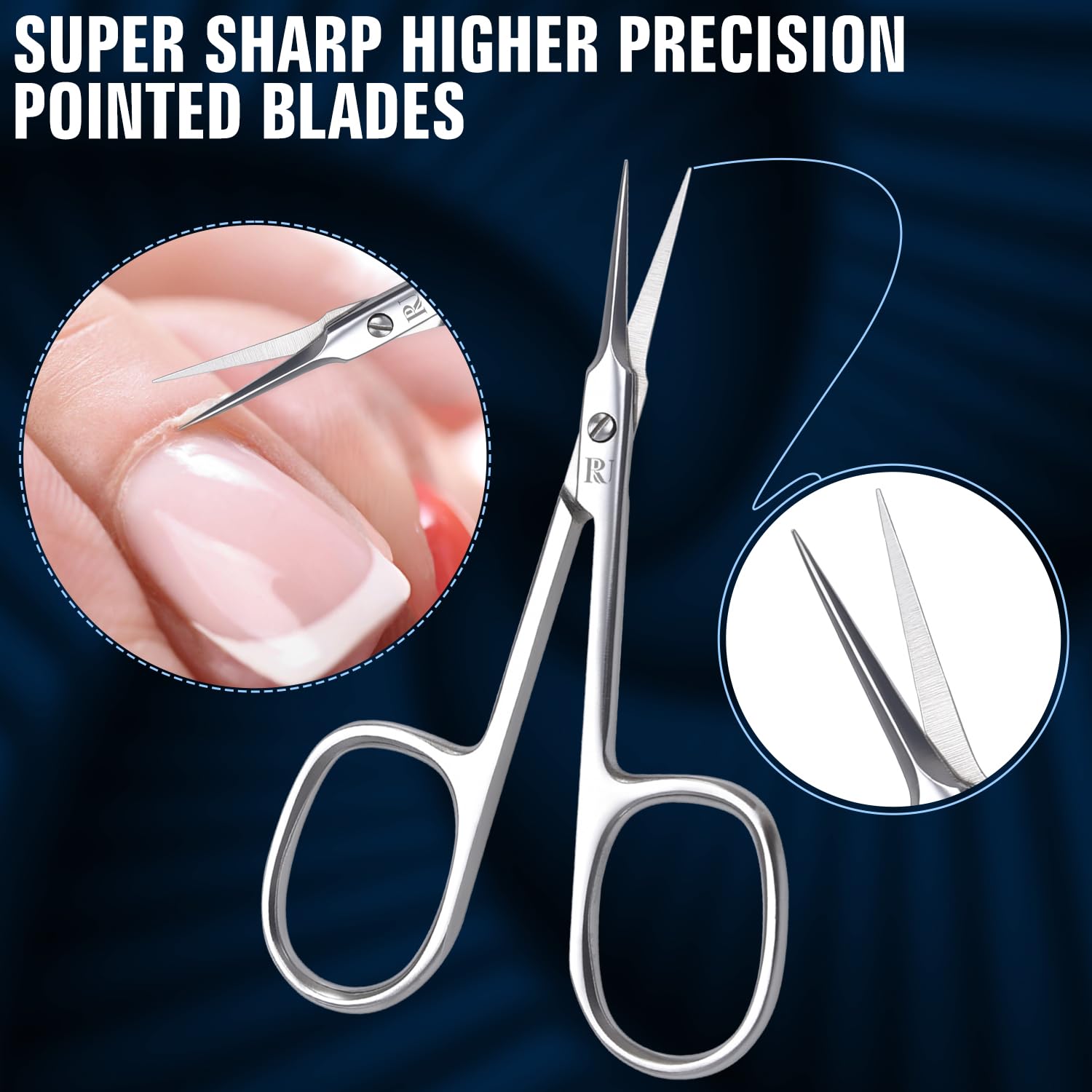 THRAU professional grooming scissors with ultra fine pointed tip for cuticles
