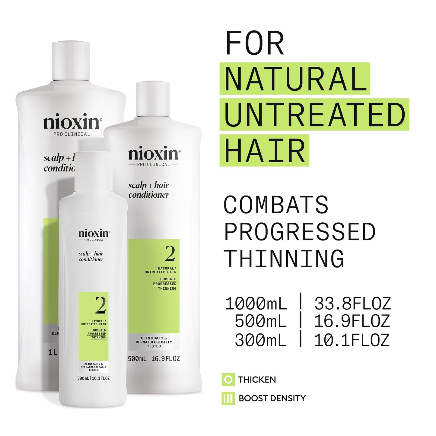Authentic Nioxin Scalp Therapy System 2 Conditioner imported packaging back view