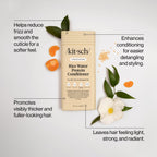 Kitsch rice water conditioner back label showing ingredients and directions