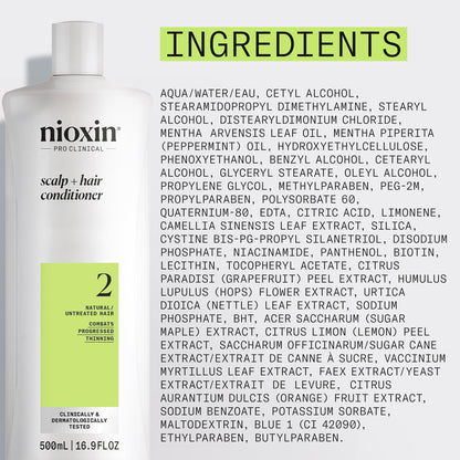 USA imported Nioxin System 2 hair density boosting conditioner bottle
