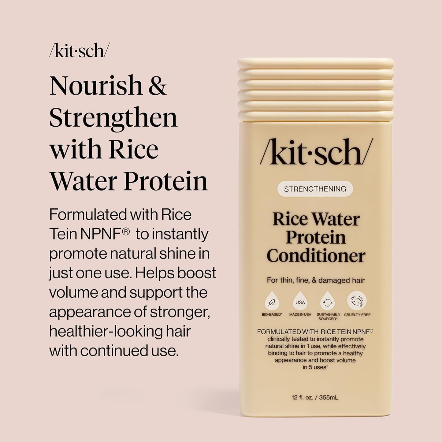 Professional hair care bottle design Kitsch conditioner