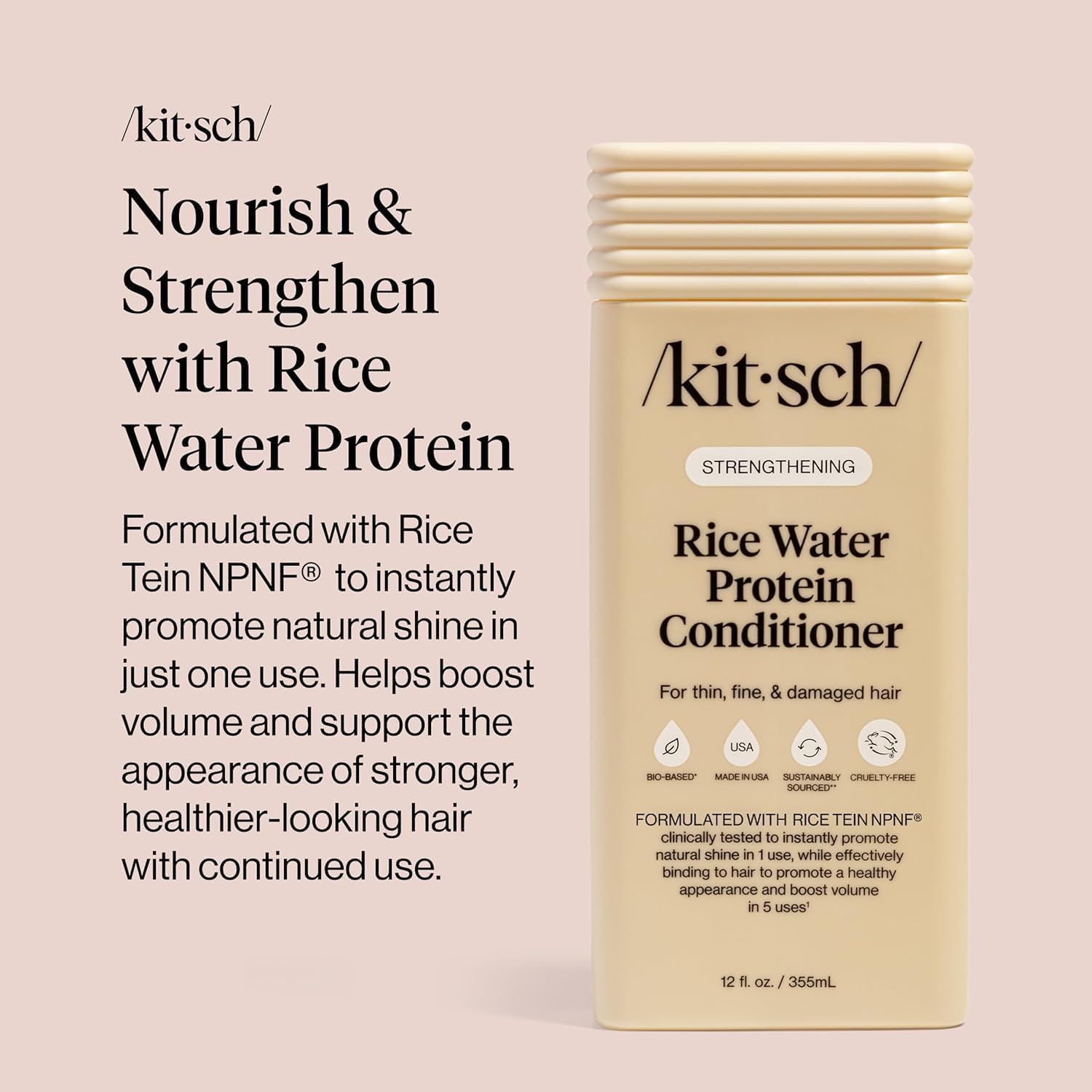 Professional hair care bottle design Kitsch conditioner
