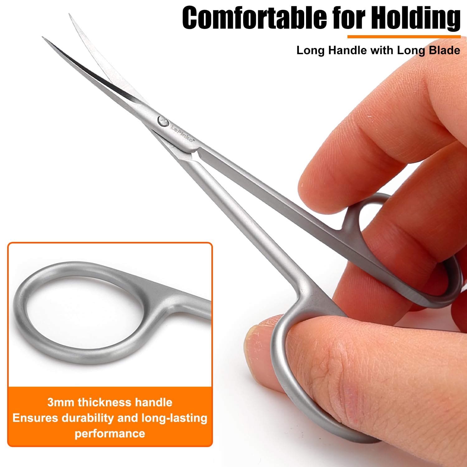 Premium LePinko pedicure tool showcasing the surgical grade alignment and sharpness.