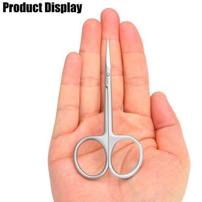 LePinko fine tip nail care scissors showing the durable steel rivet construction.