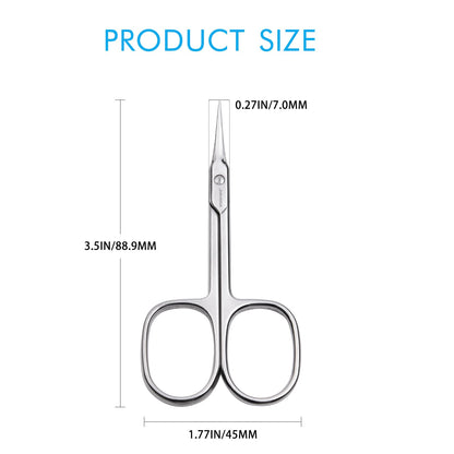 Close-up of the extra fine pointed tips on the JARVISTAR manicure scissors.