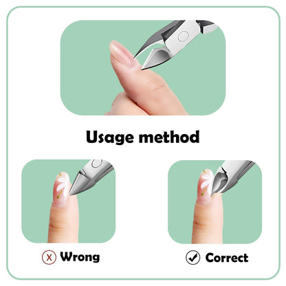Two piece manicure set featuring ergonomic non slip grips for precise dead skin removal.