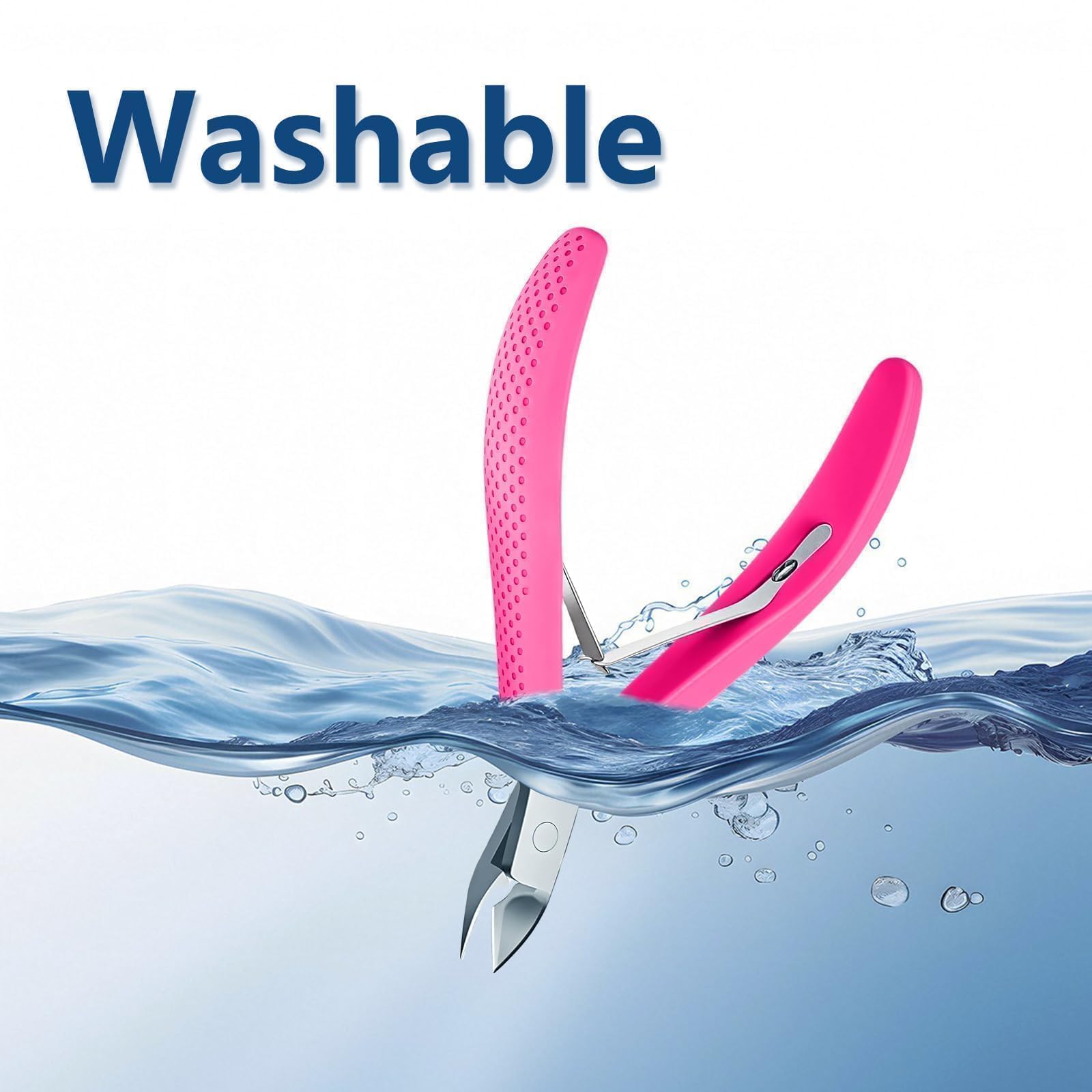 Professional salon grade pedicure clipper tools laid flat showing ergonomic design handles.