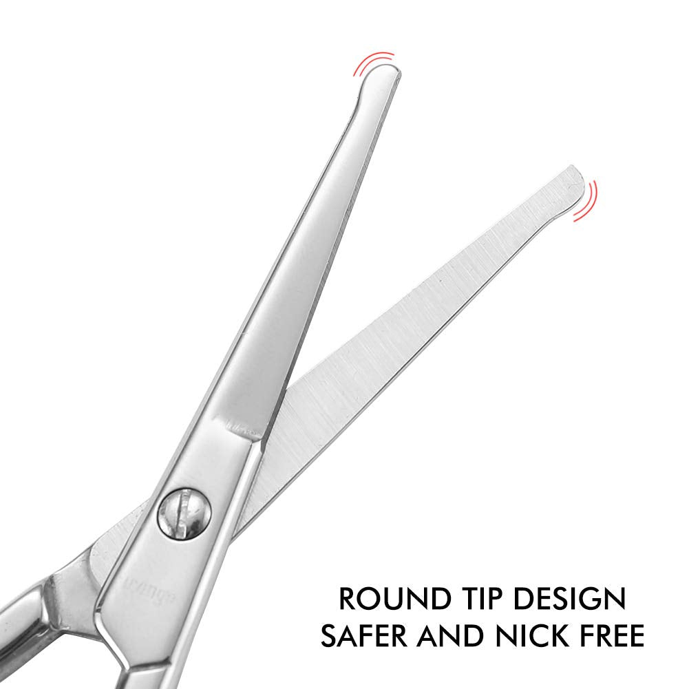 LIVINGO 2-piece premium personal care manicure kit highlighting the polished rust-resistant stainless steel finish.