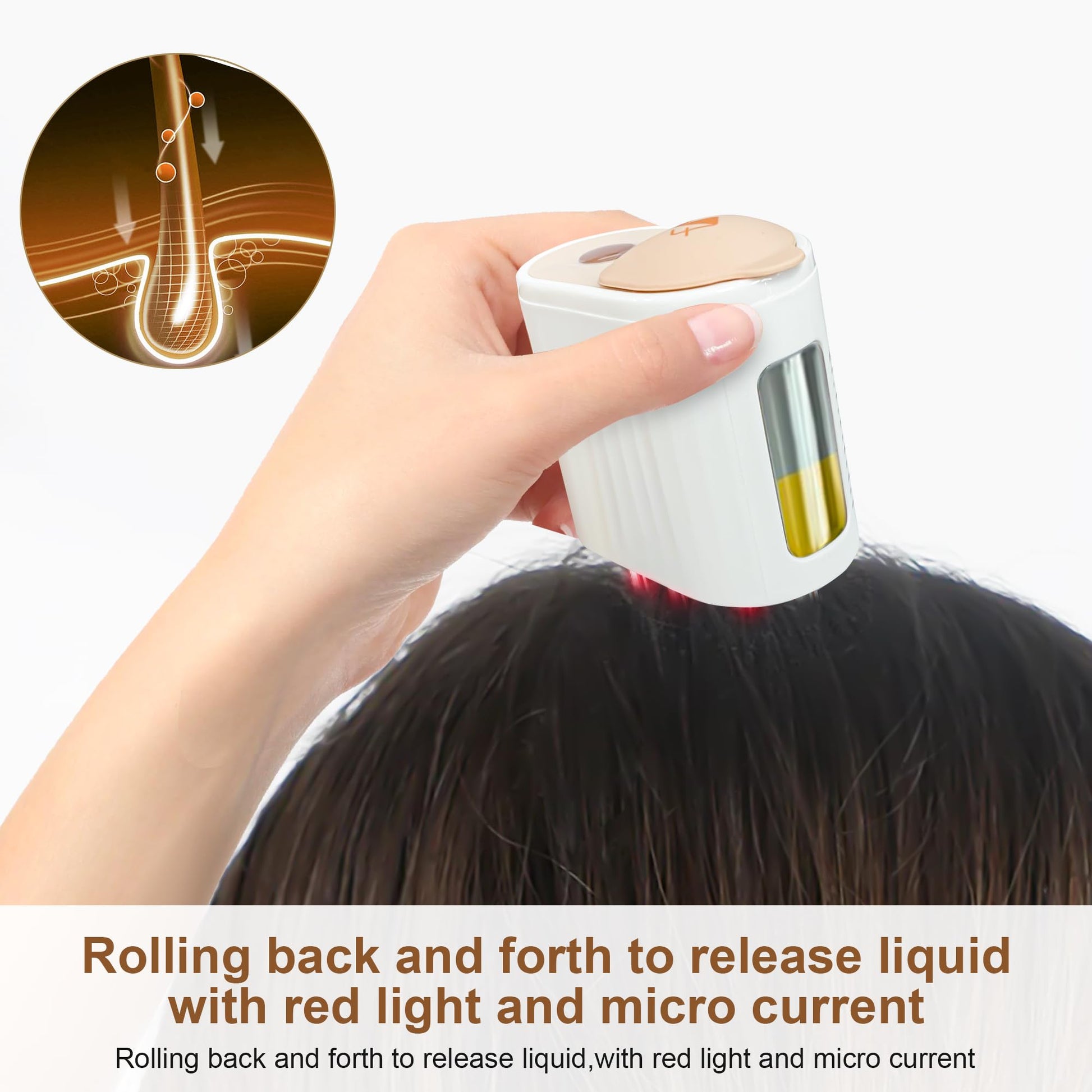 Perllent 2 in 1 scalp massager for hair growth treatment