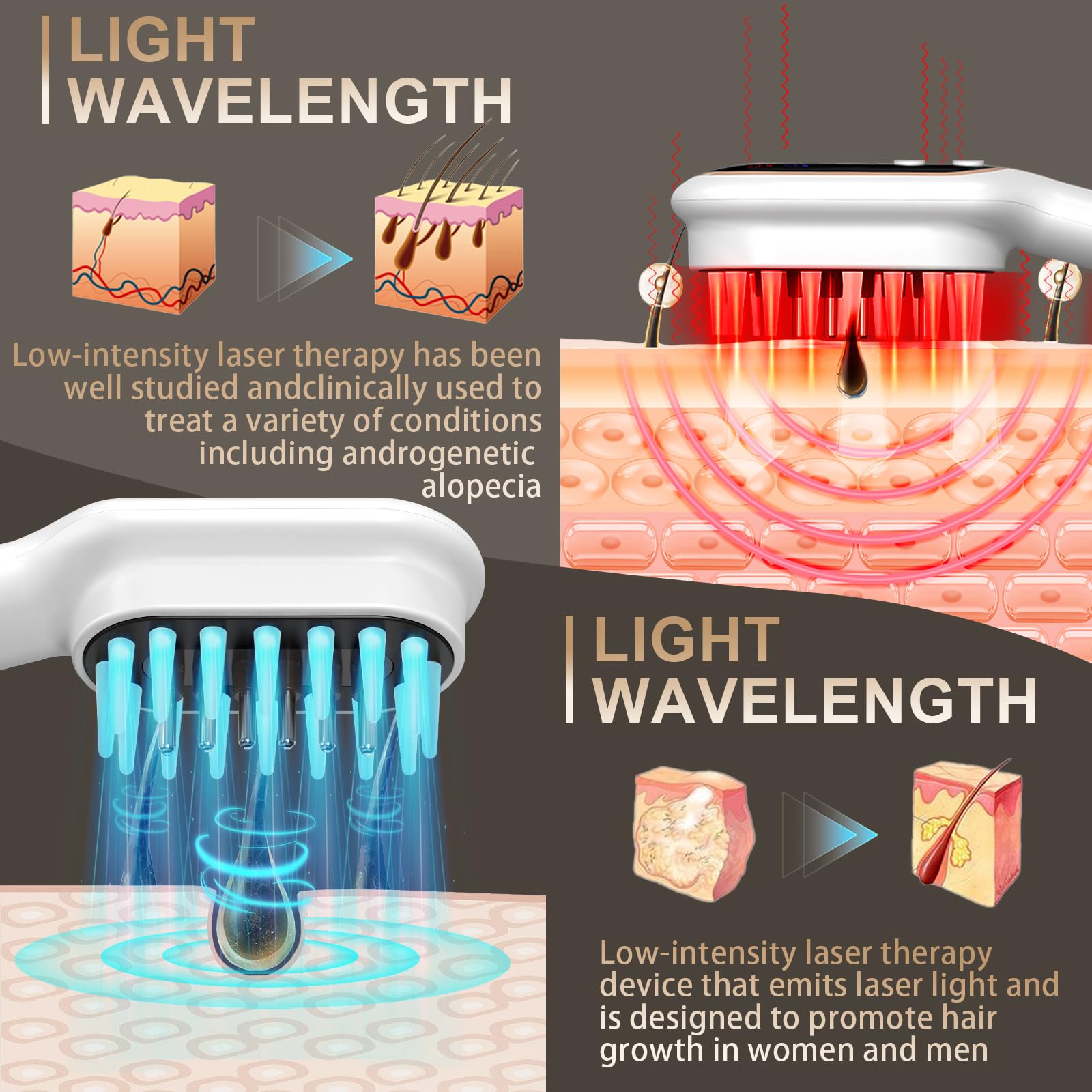 Apbier digital laser comb design for women and men