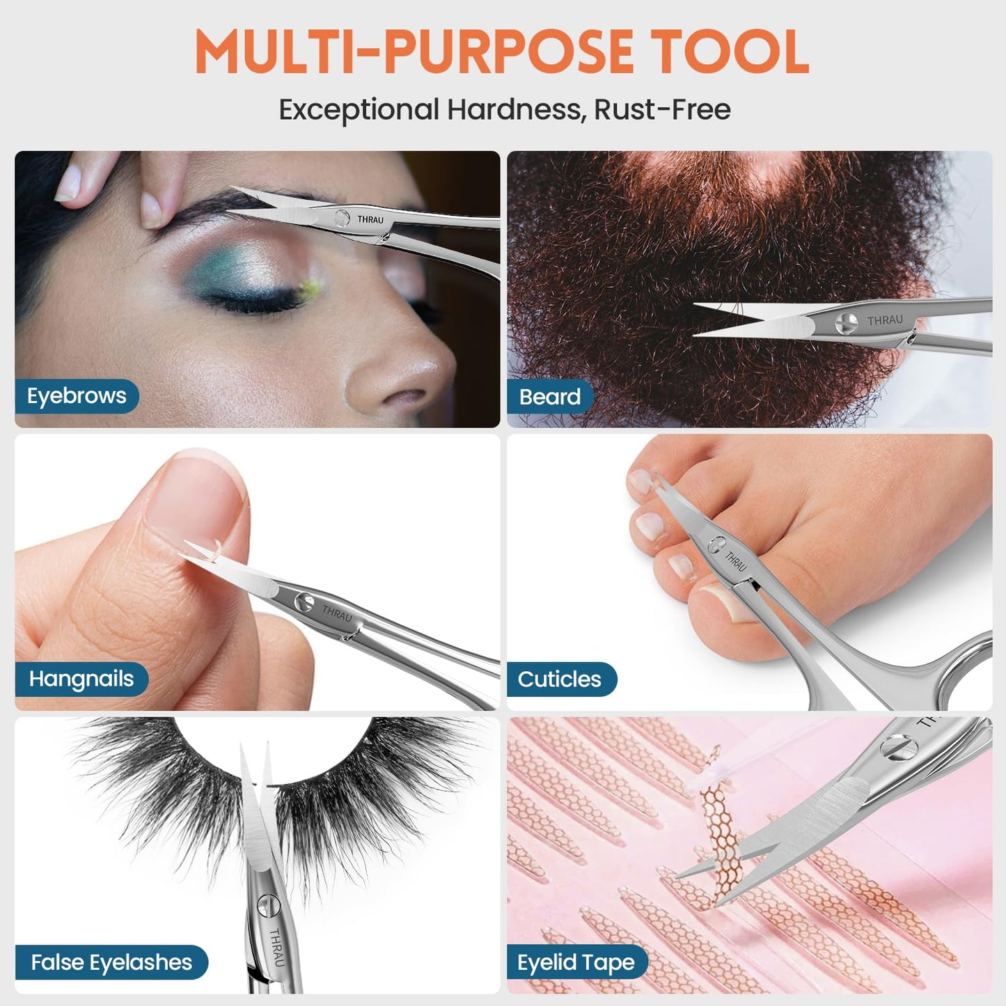 Packaging view of the authentic USA imported THRAU right handed grooming shears