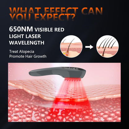 Jitesy hair growth comb featuring red light therapy technology