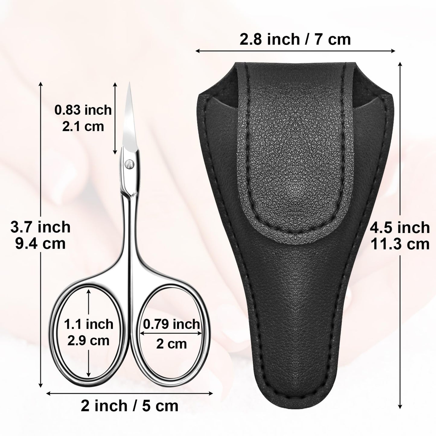 Diesisa precision beauty scissors with black PU leather storage case