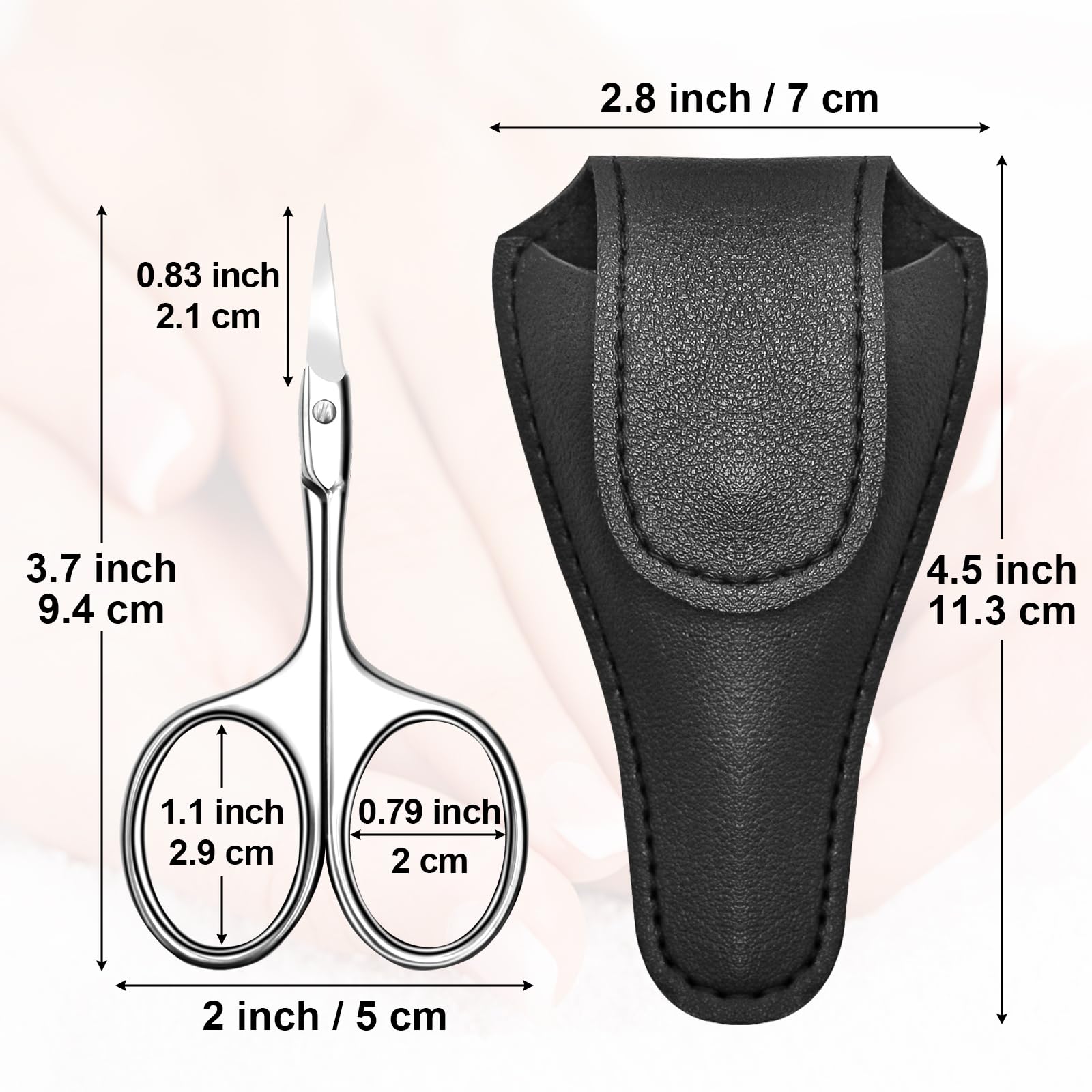 Diesisa precision beauty scissors with black PU leather storage case