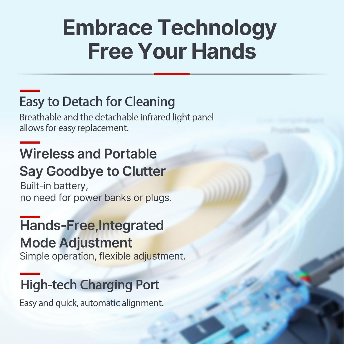 Carviki red light therapy device in lifestyle setting