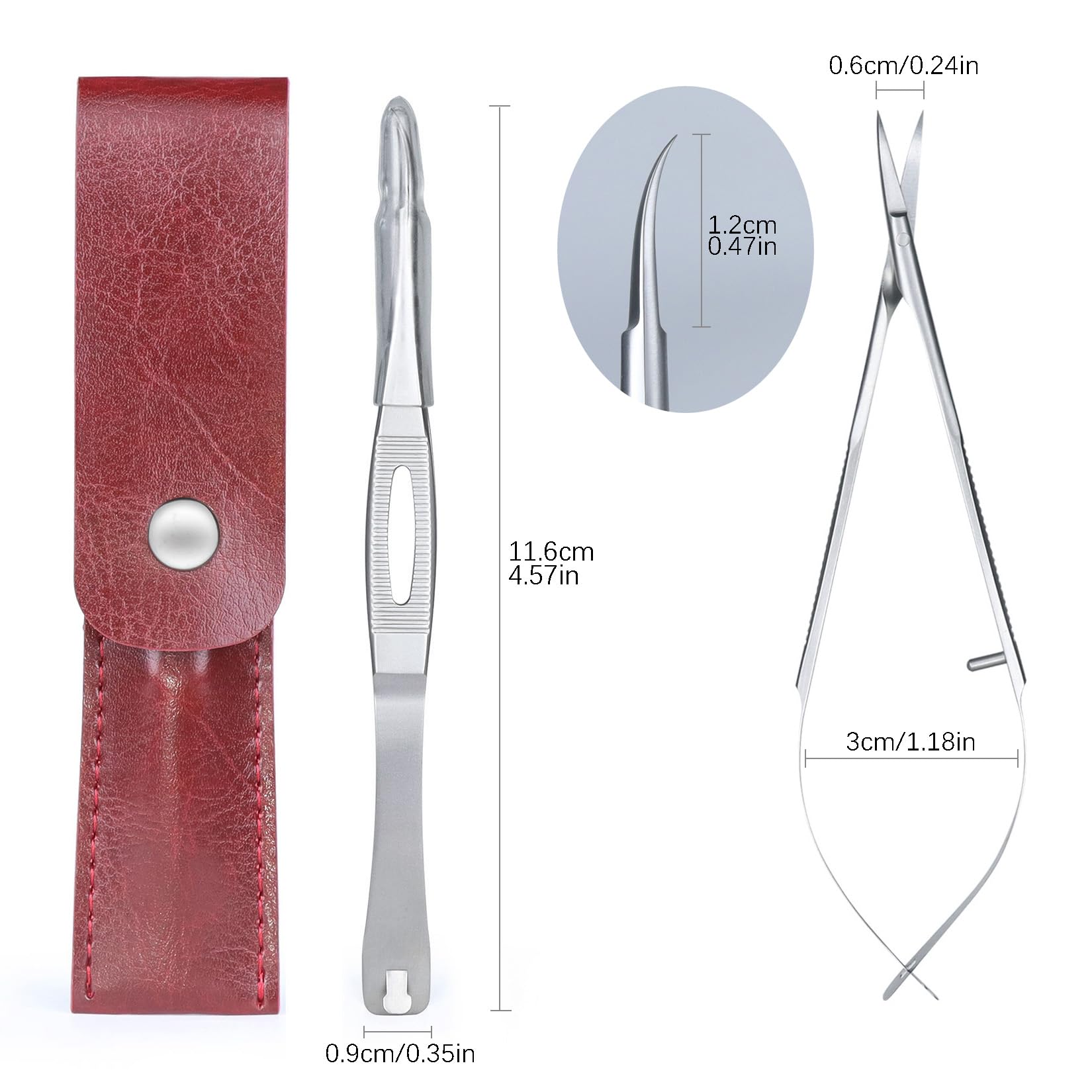 XGIZMOO rust proof surgical grade cuticle cutter with protective silicone sleeve