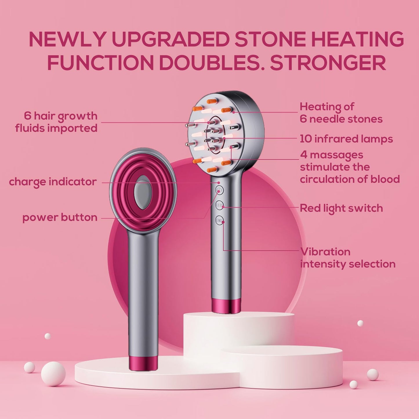 Winter Plum hair growth comb packaging and device overview