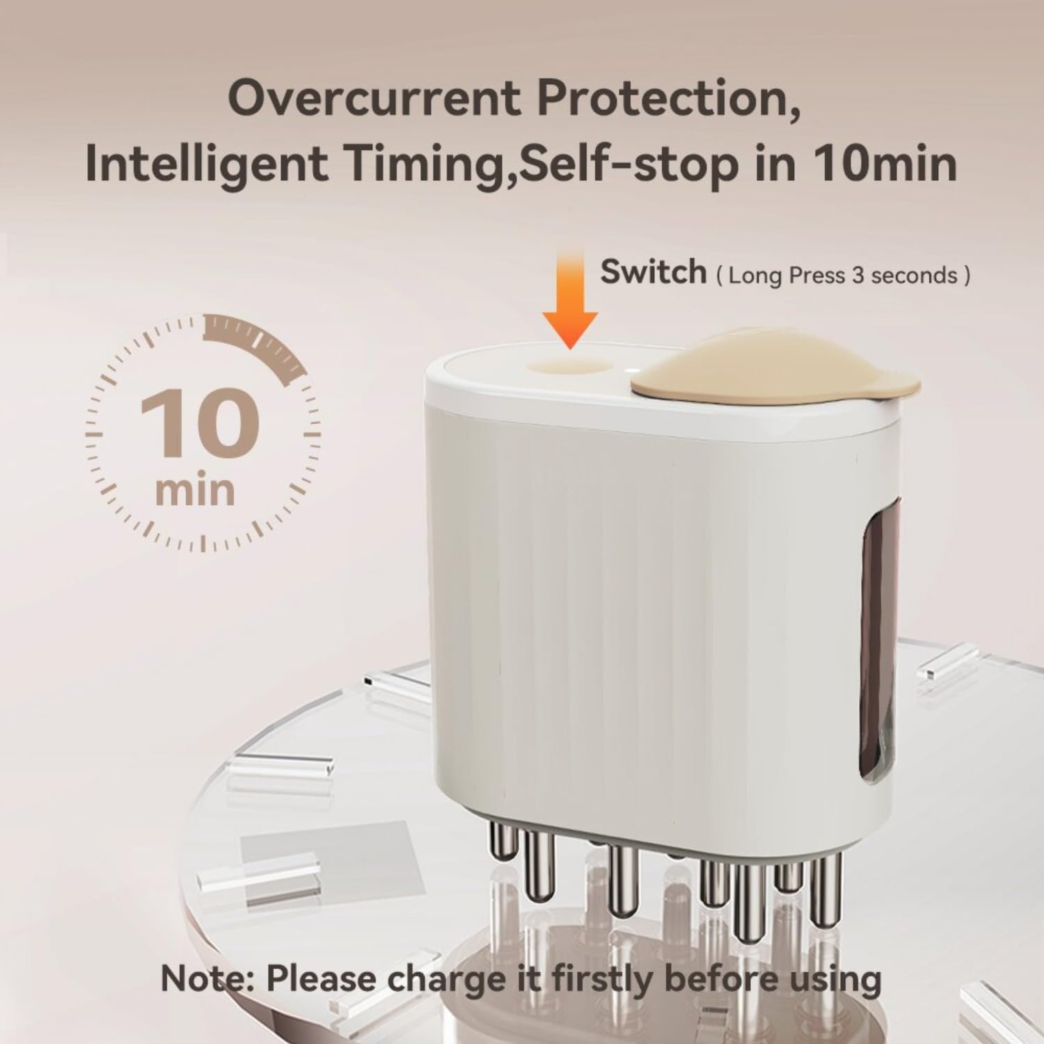 Kimairay portable hair care device with USB Type-C charging port