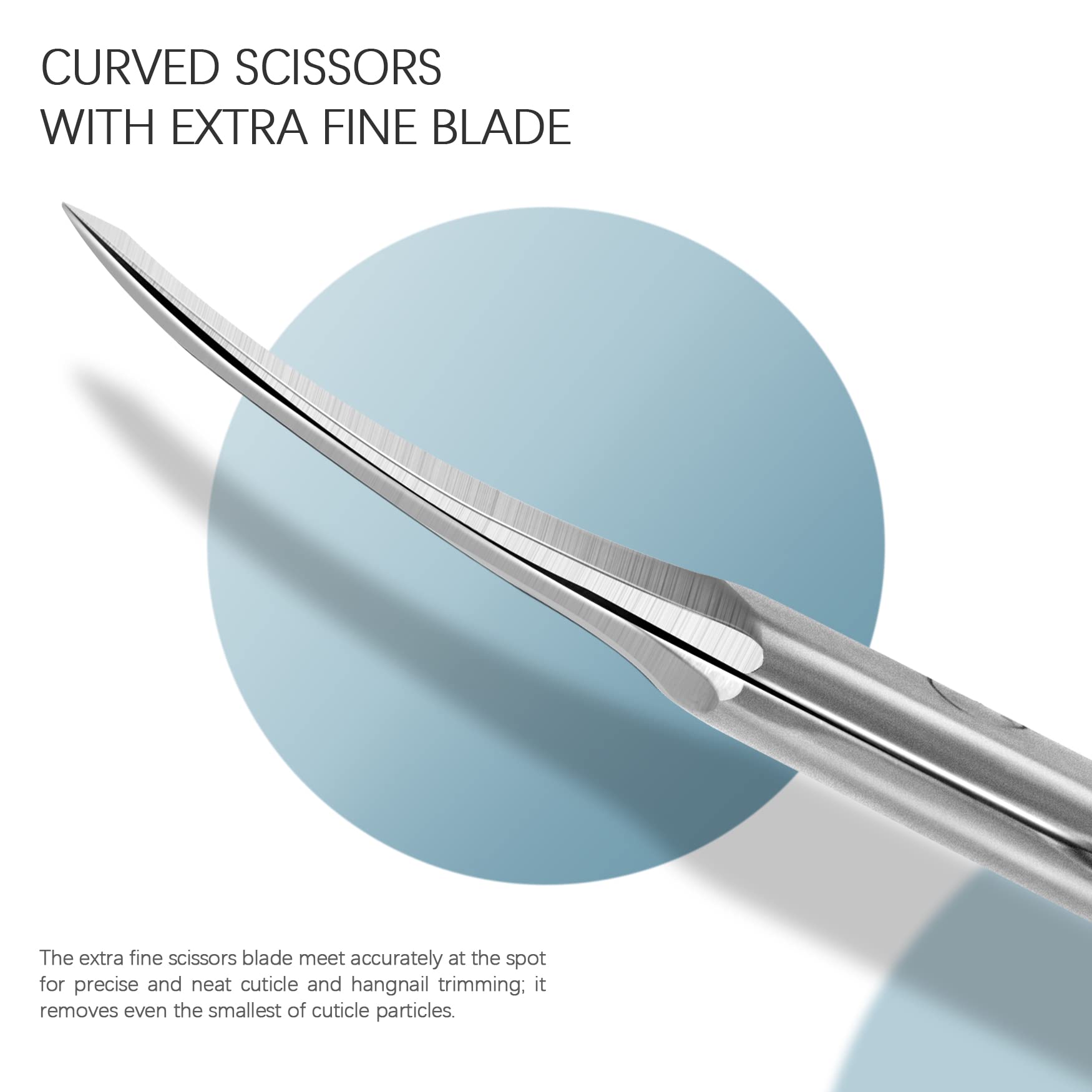 Ergonomic handles of the BEZOX stainless steel cuticle trimmer being held for precise control.