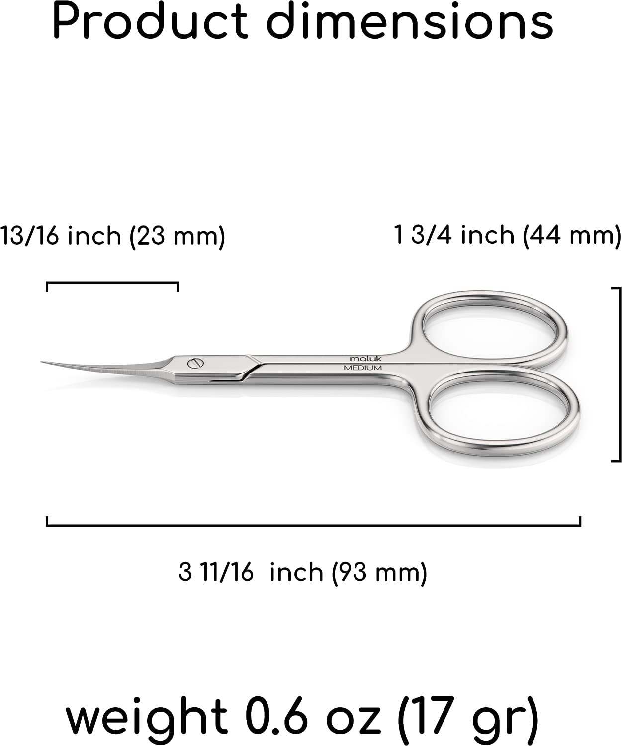 Maluk professional nail care tool showcasing the polished back face of the blade.