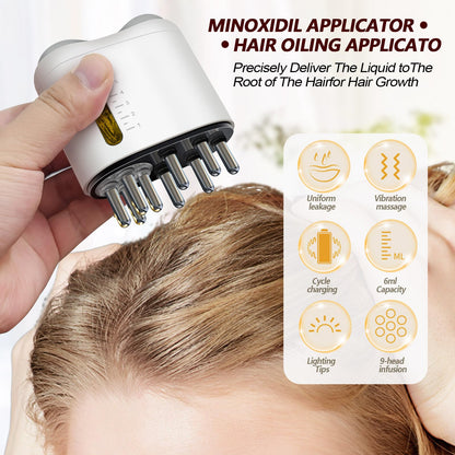 Close up of Pawfan scalp massager dispensing teeth