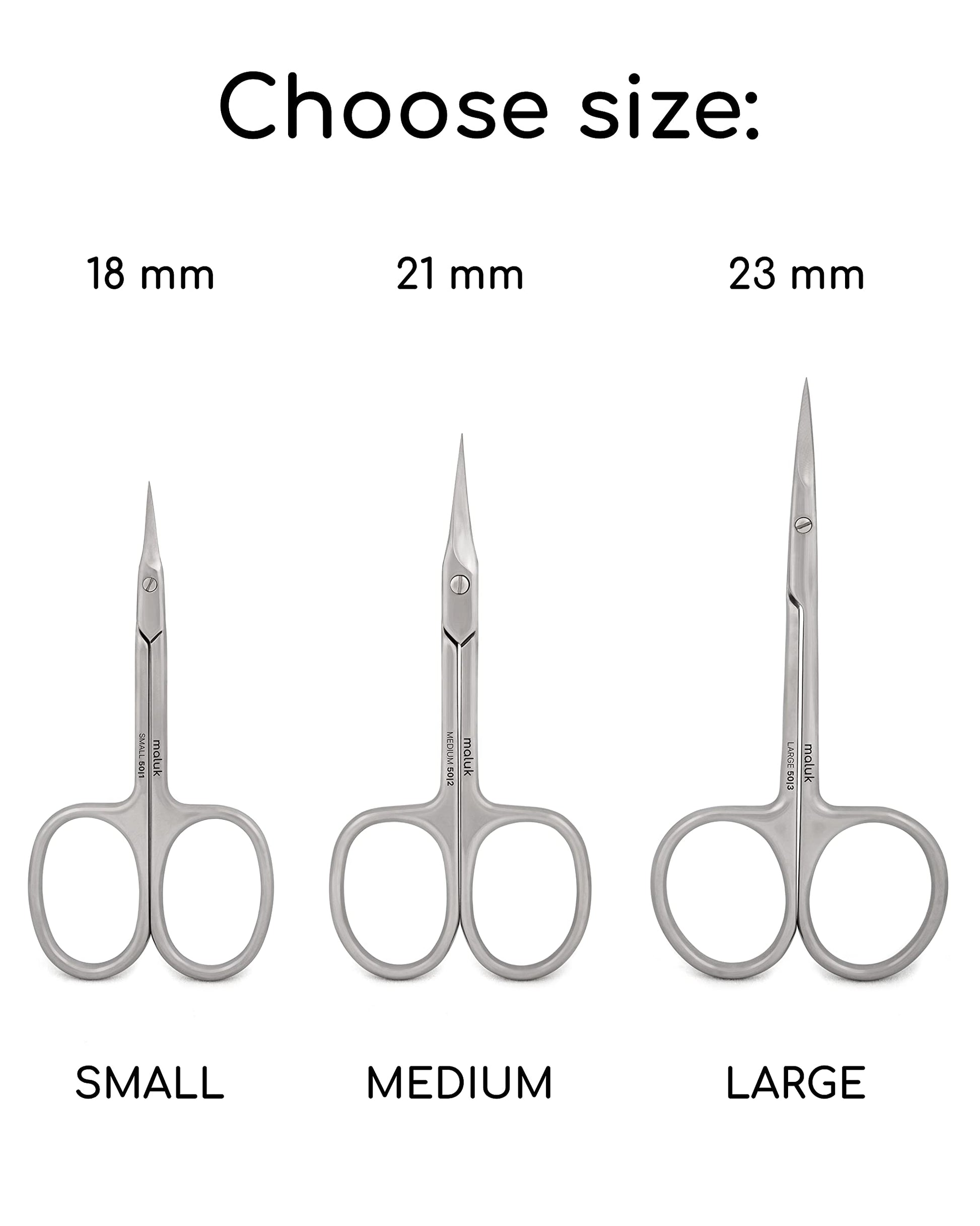 Maluk Medium SE-50-2 scissors laid flat demonstrating the slim and narrow profile.