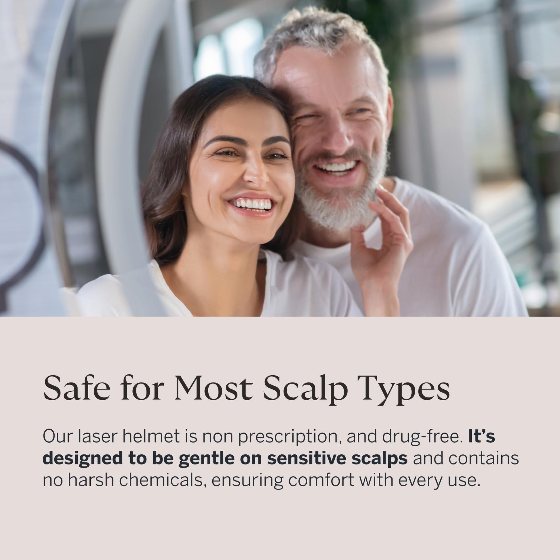 Close up of Happy Head hair growth device controls