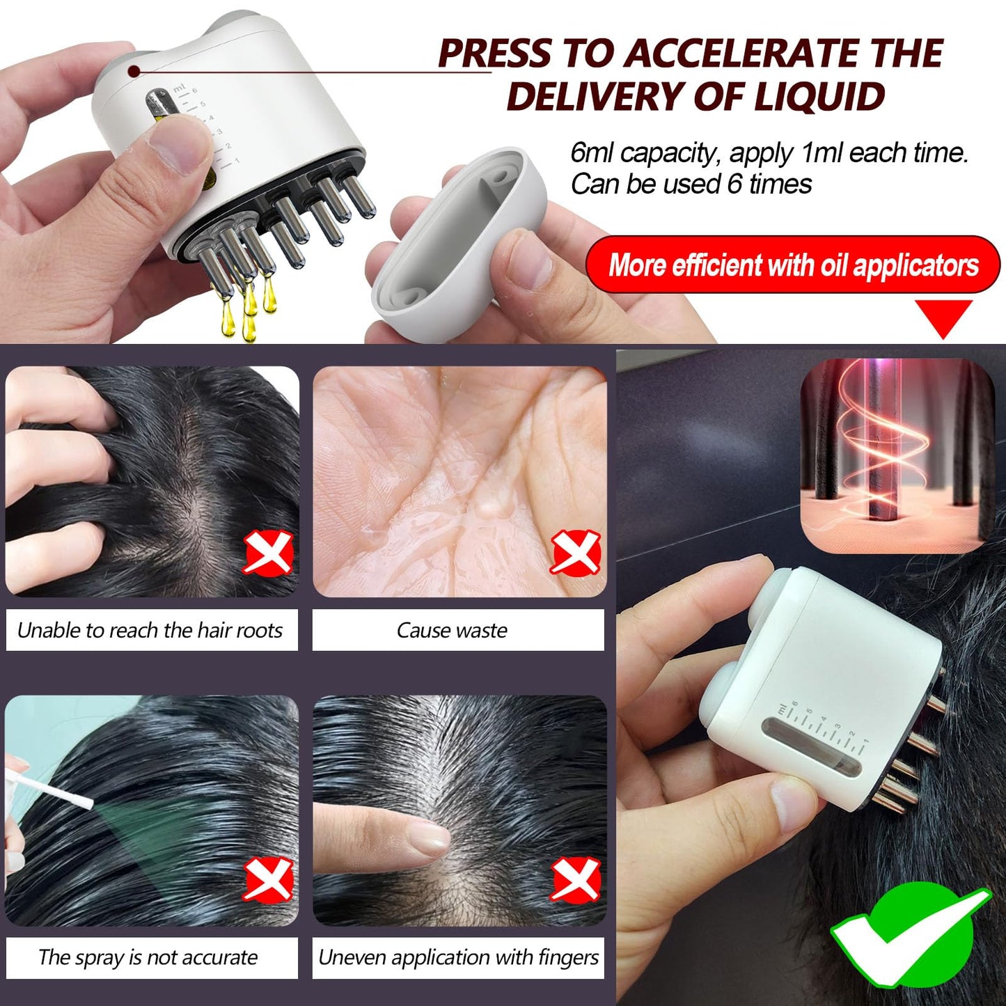Pawfan electric hair serum applicator white design