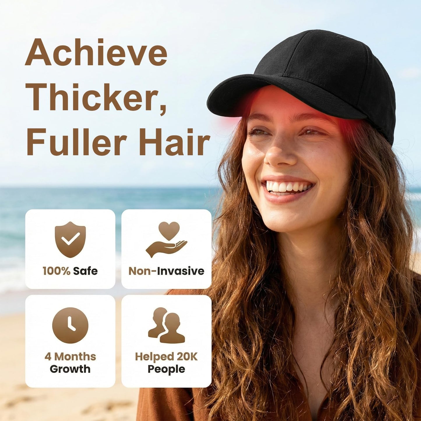 Cilate hair loss treatment hat with accessories