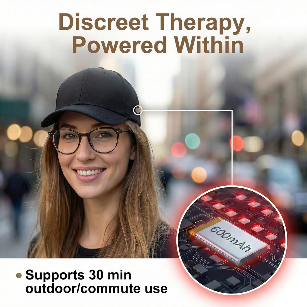 Whixant portable hair growth cap top angled perspective
