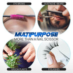 Heavy duty curved grooming scissors designed for both men and women.