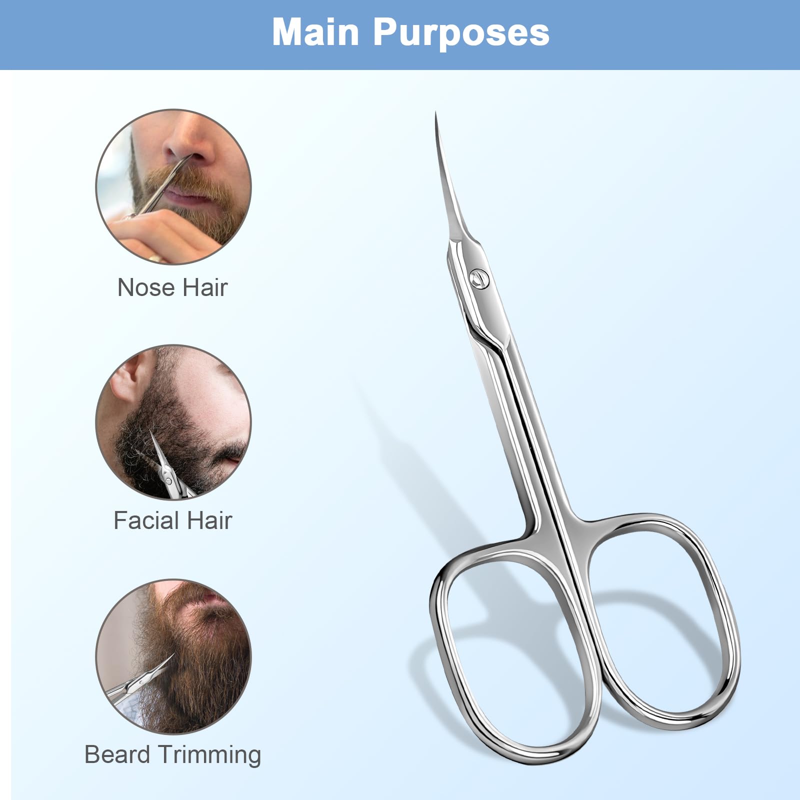 Polished Lermende cuticle cutter demonstrating clean and tear free trimming of dead skin on the nail bed.