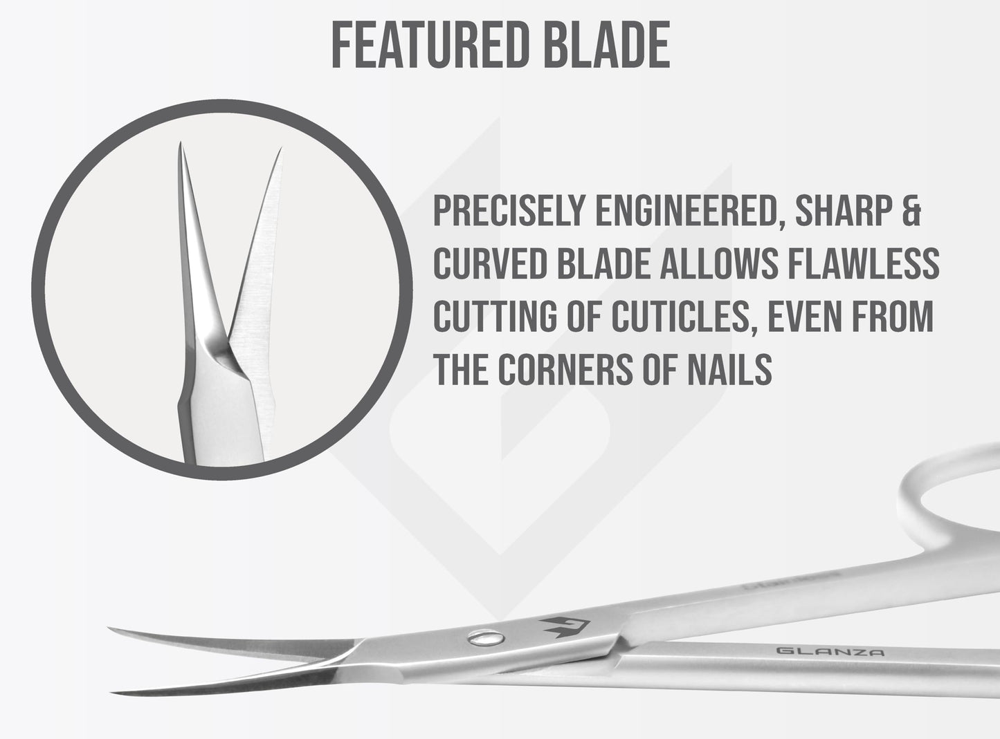 Premium small grooming scissors for trimming eyebrows and shaping facial hair.