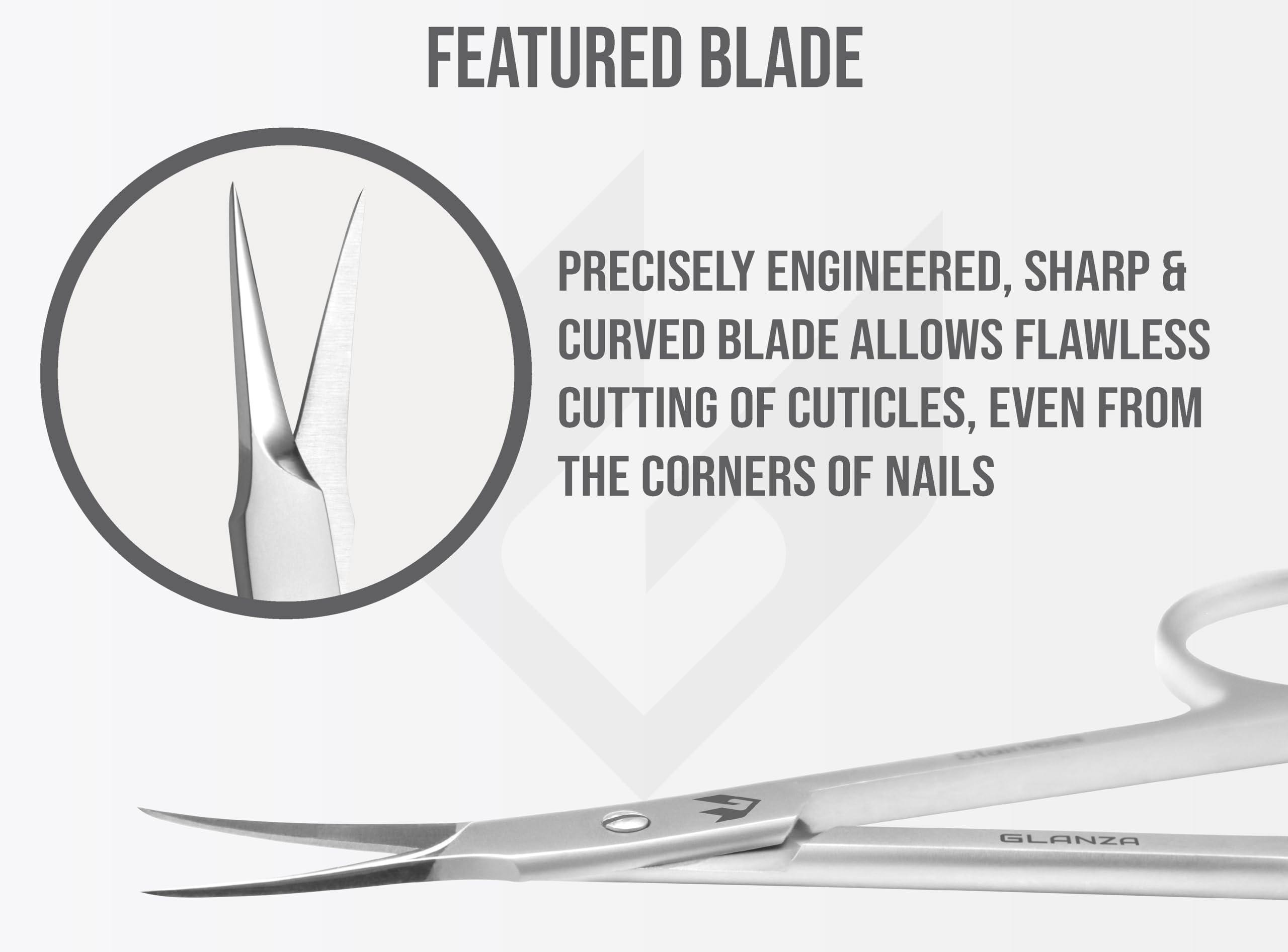 Premium small grooming scissors for trimming eyebrows and shaping facial hair.