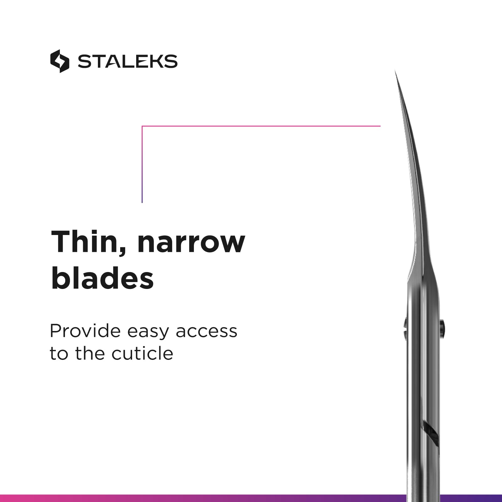Staleks Pro stainless steel premium nail tools curved precision tips