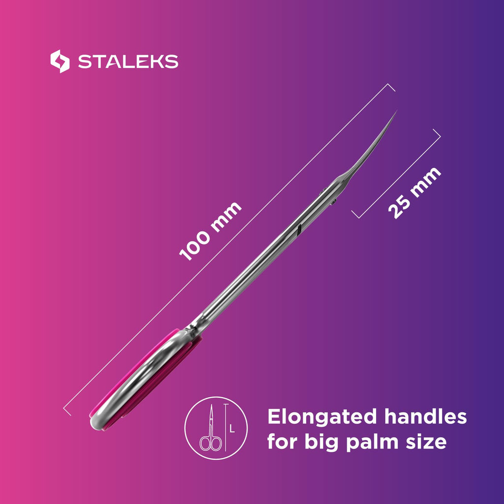 Staleks Pro imported professional manicure scissors packaging and product details