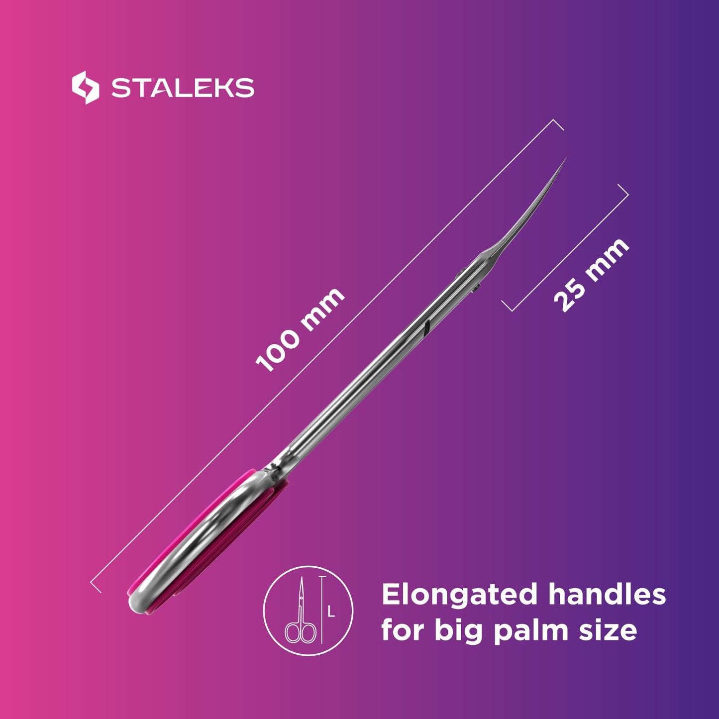 Staleks Pro imported professional manicure scissors packaging and product details