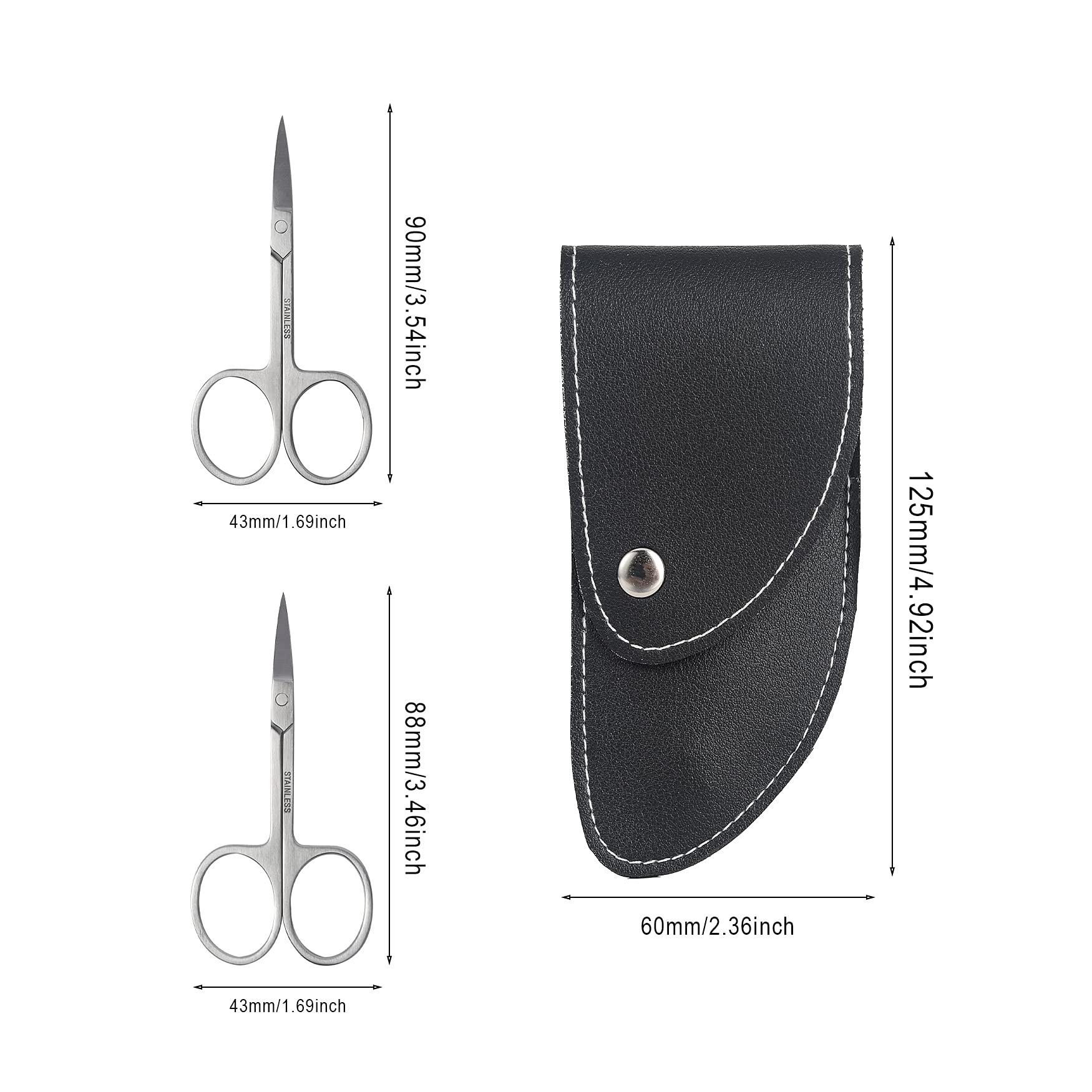 BEZOX stainless steel multi purpose cuticle and nail scissors showing blade sharpness