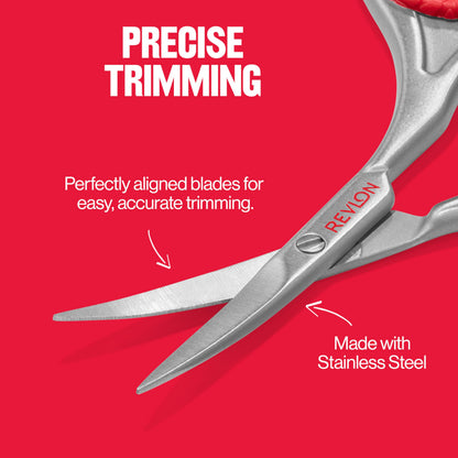 Revlon curved blade scissors trimming hangnails with precision