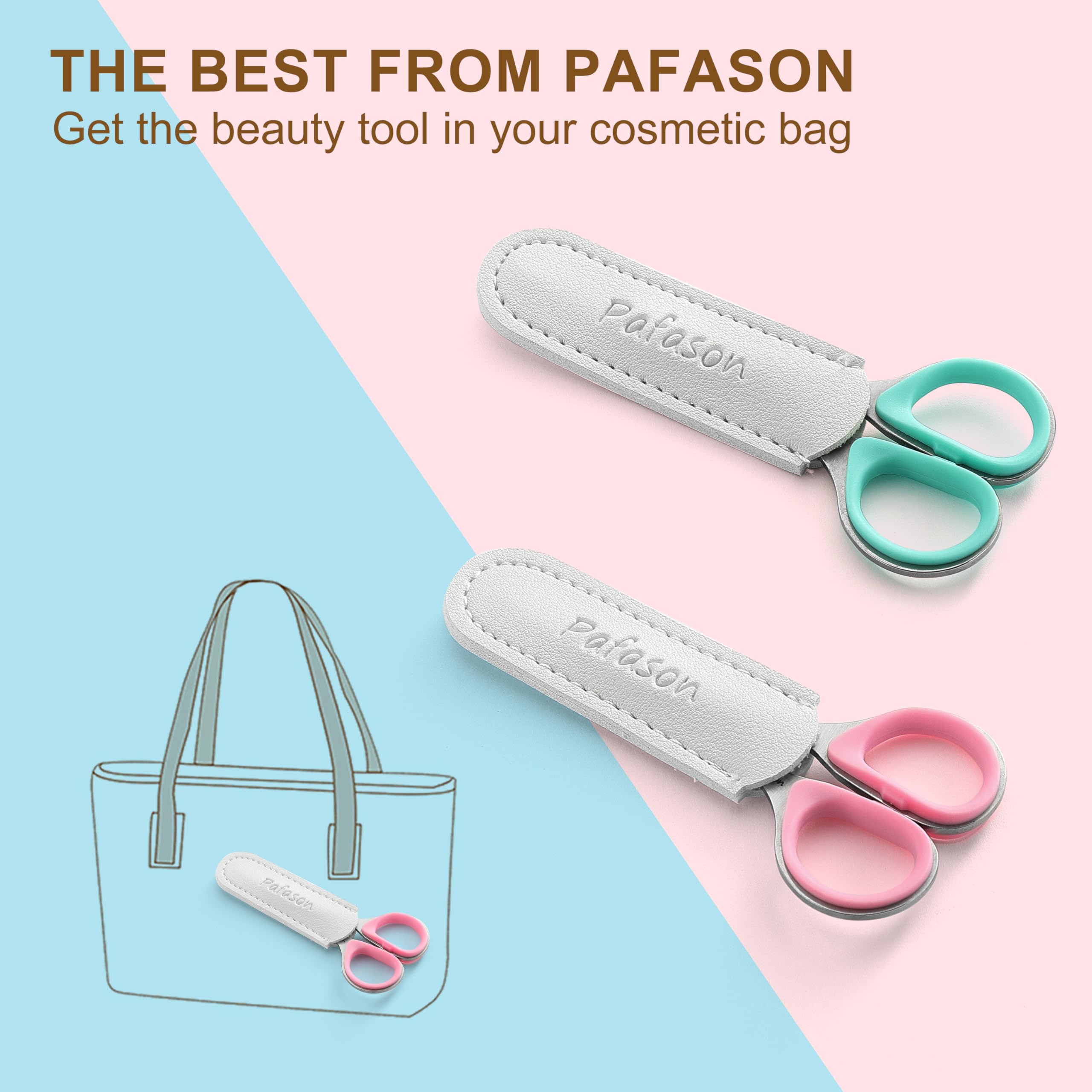 Close up of the manually tested sharp tips of the premium manicure grooming scissors.
