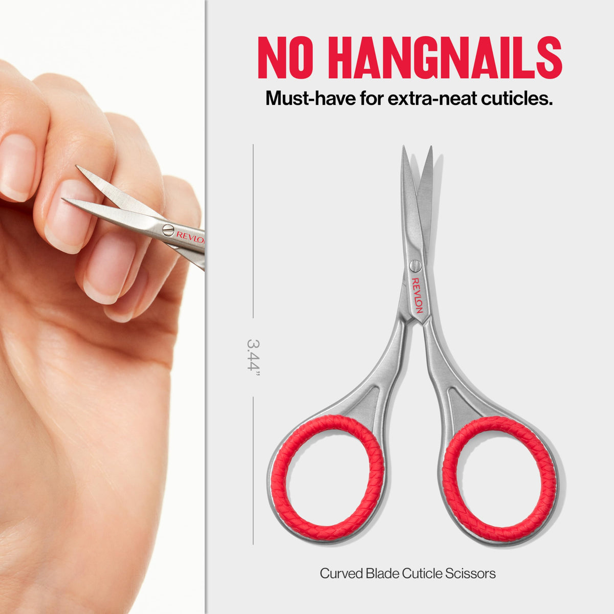 Revlon ultra fine nail care scissors side angle profile