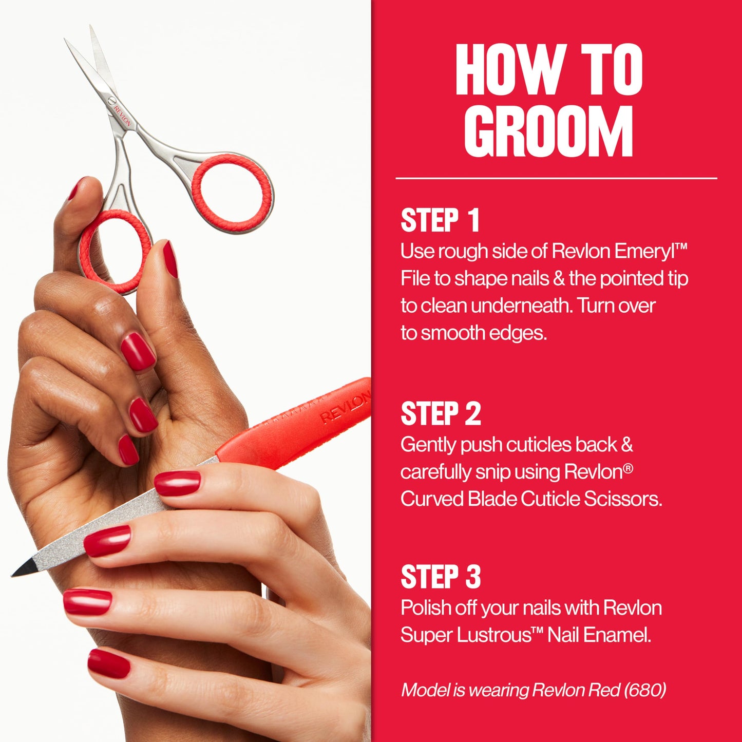 Revlon premium imported cuticle trimmer ergonomic design layout