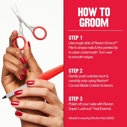 Revlon premium imported cuticle trimmer ergonomic design layout