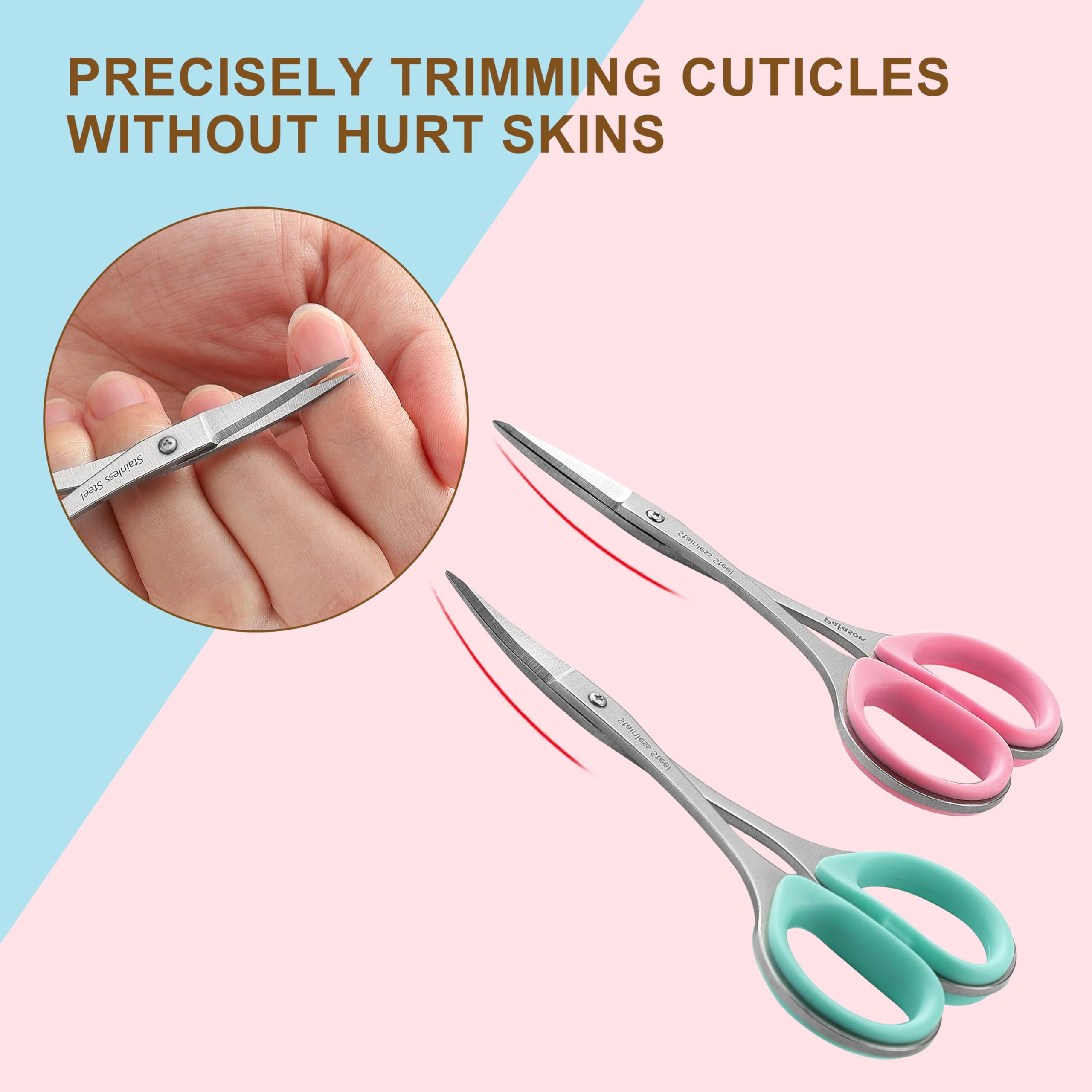 Pafason personal care scissors paired with their matching premium protective leather storage pouches.