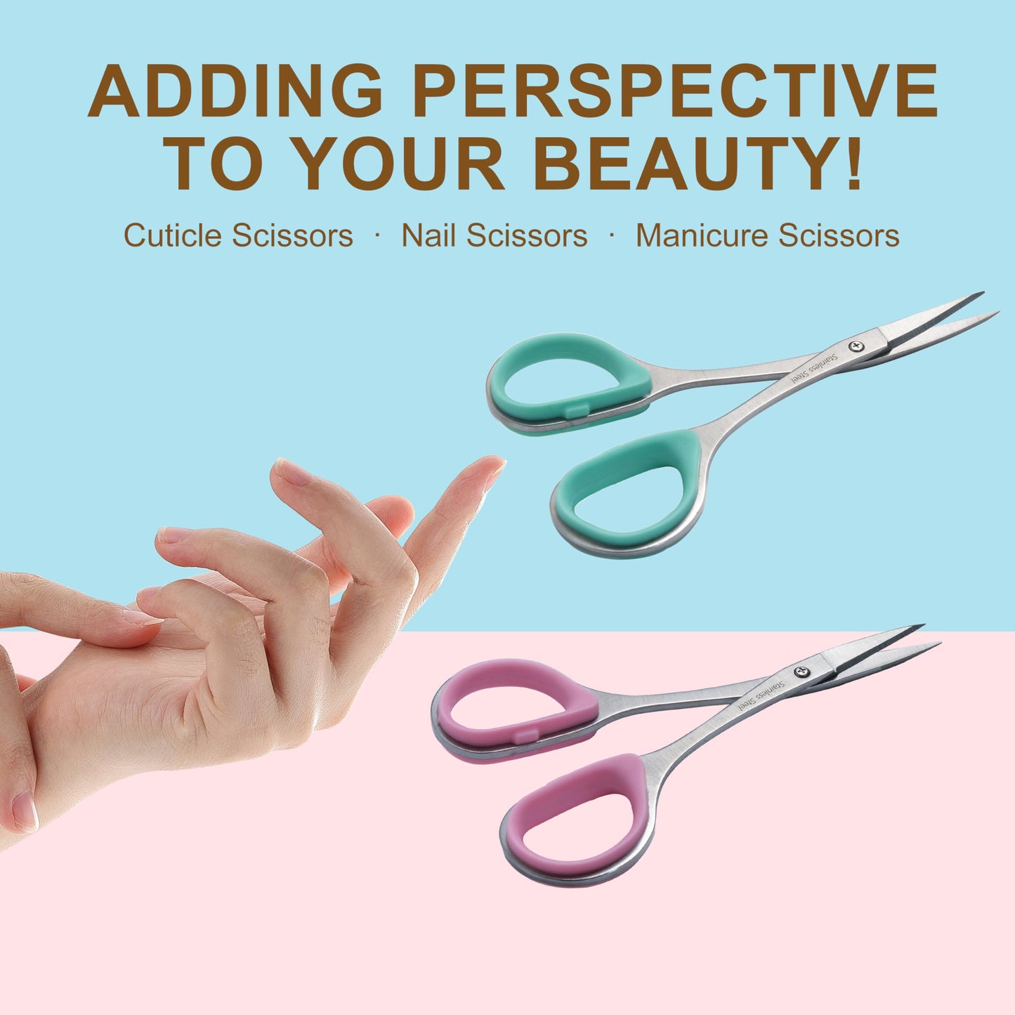 Travel friendly packaging view of the imported stainless steel nail grooming set.