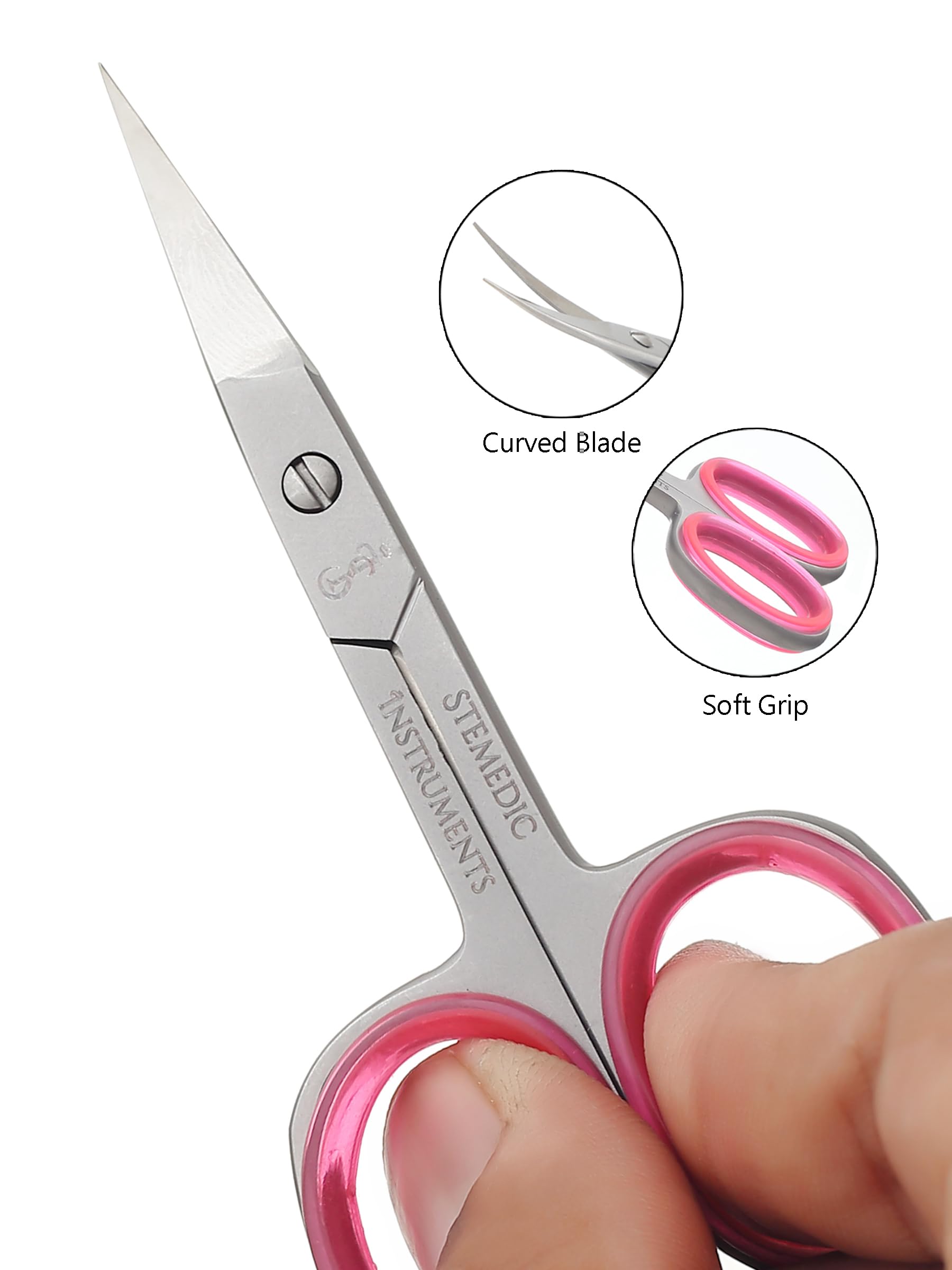 Multi purpose eyebrow and mustache scissors suitable for men and women
