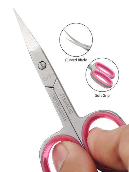 Multi purpose eyebrow and mustache scissors suitable for men and women