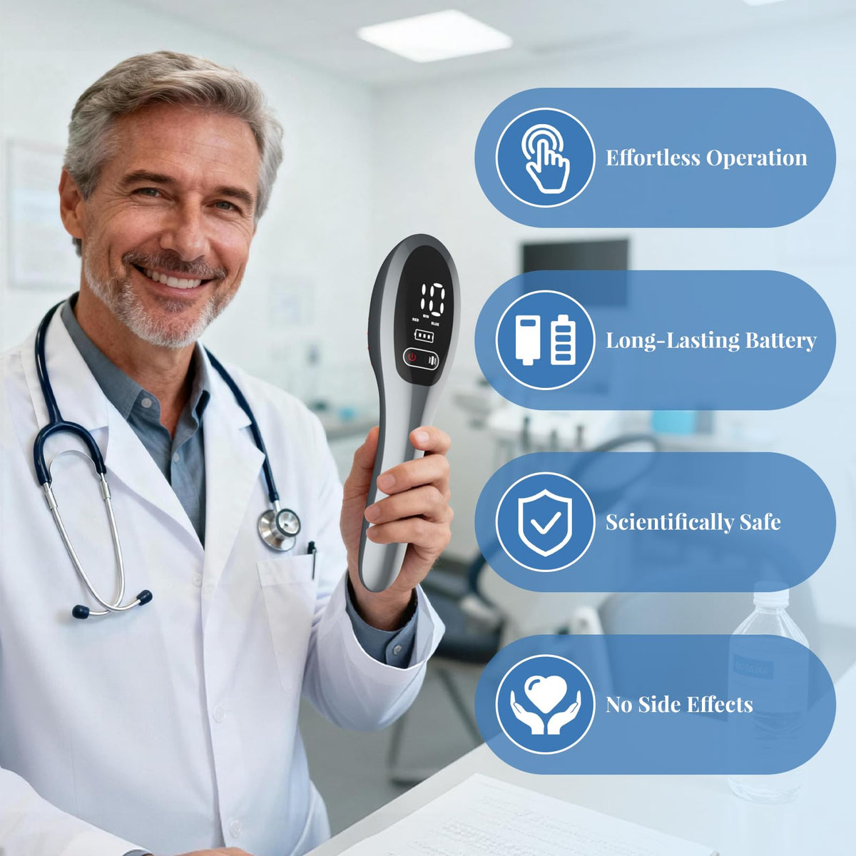 HaSoCare scalp care laser comb in lifestyle setting