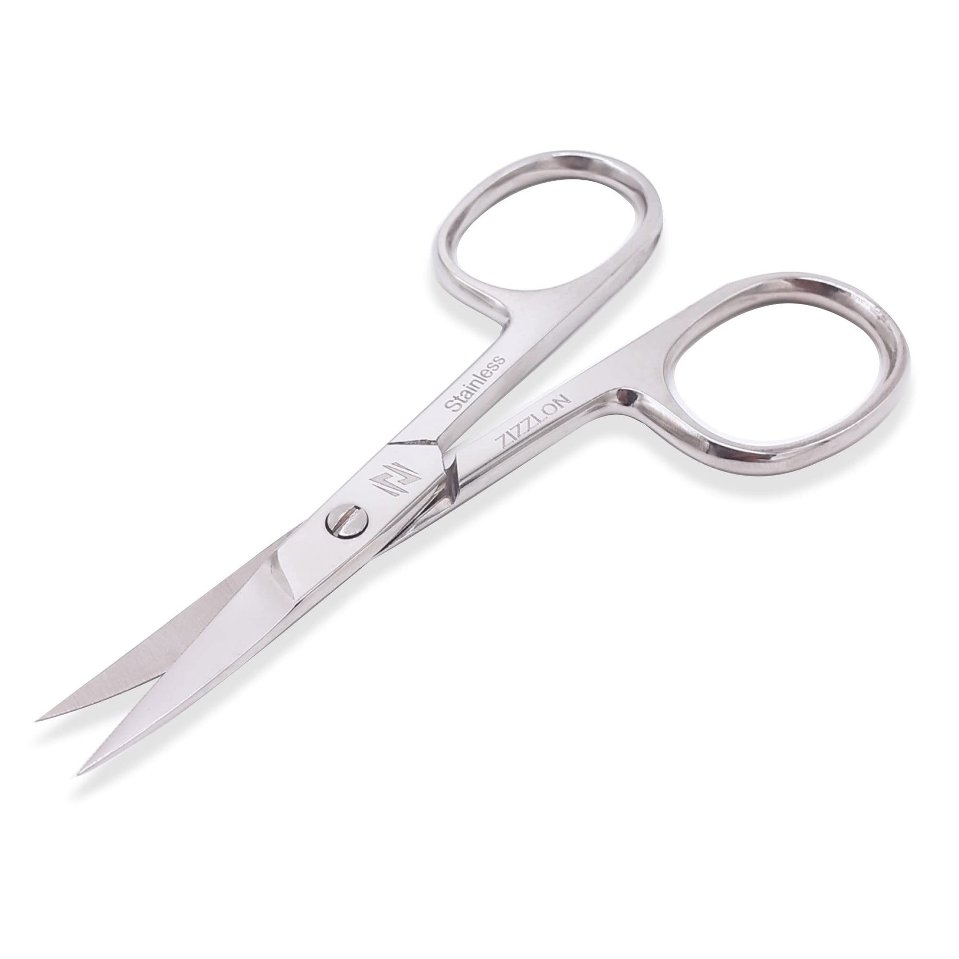 Ergonomic ZIZZLON nail cutter and cuticle trimmer scissors for pedicure kits