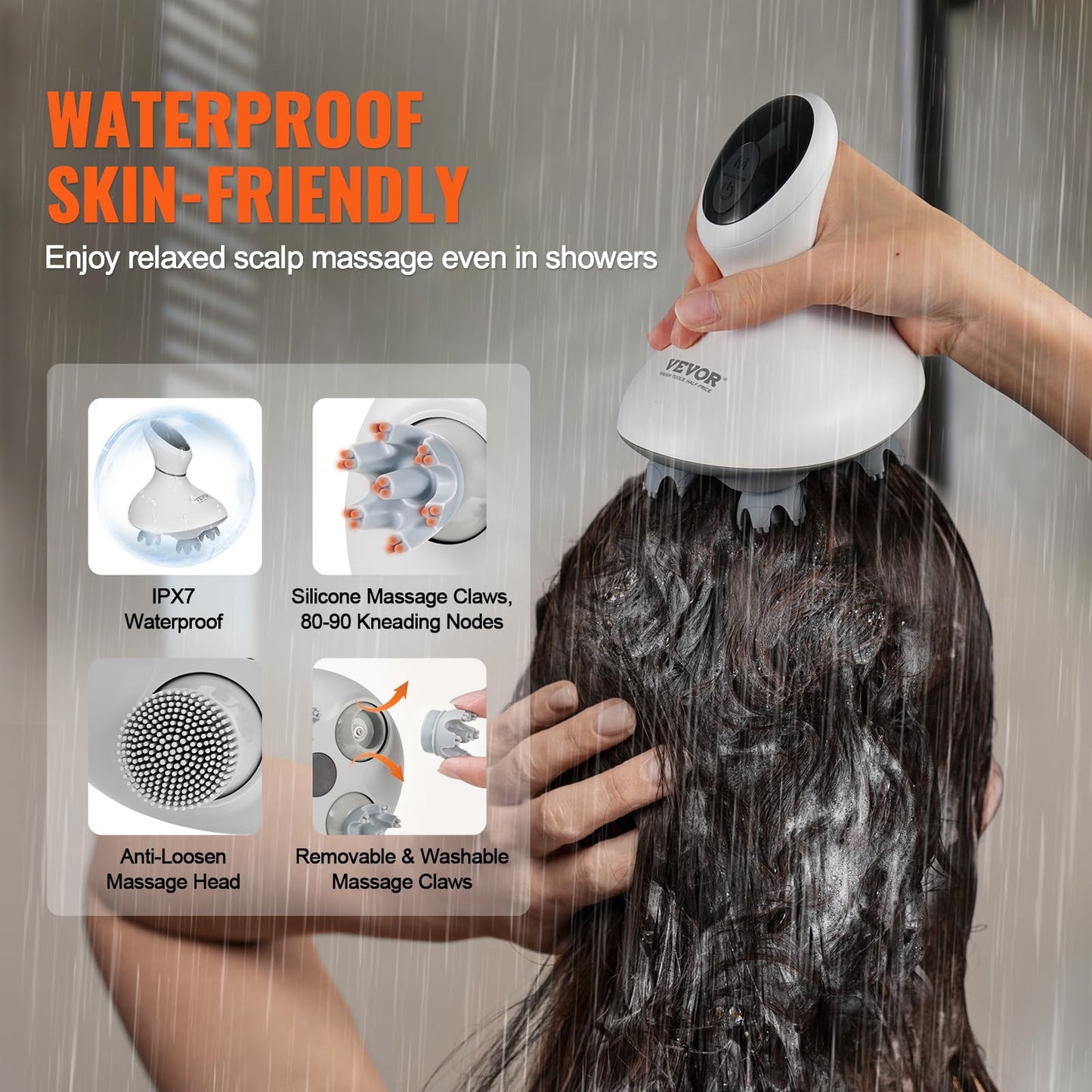 Vevor electric massager showing facial cleansing function
